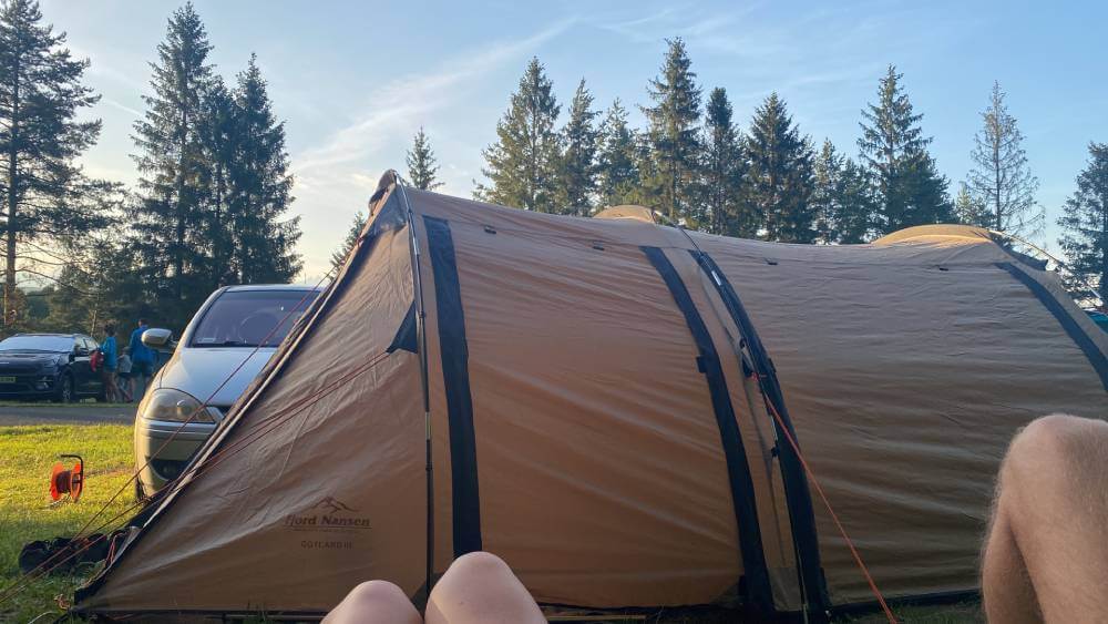 Namiot na campingu Podleskok