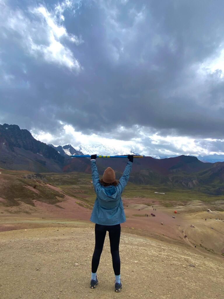 Vinicunca kobieta na szczycie