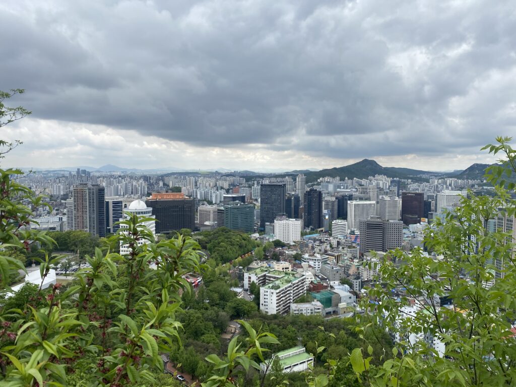 Seul panorama miasta z wieży Namsan