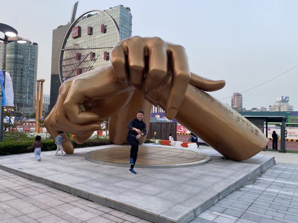 Gangnam pomnik dzielnica Gangnam Seul Korea Południowa