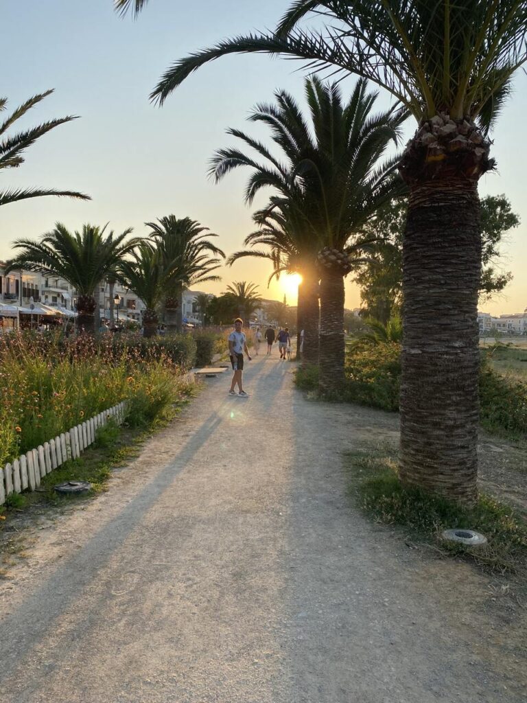 Rethymno miasto Kreta, palmy, plaża